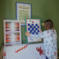 Azure Snakes & Ladders Tea Towel