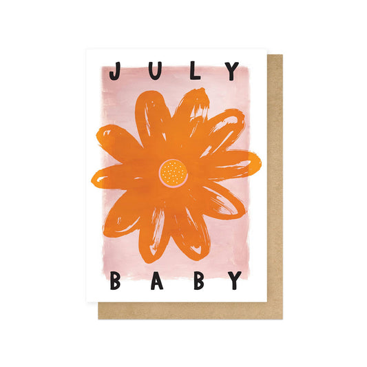 July Baby Greeting Card