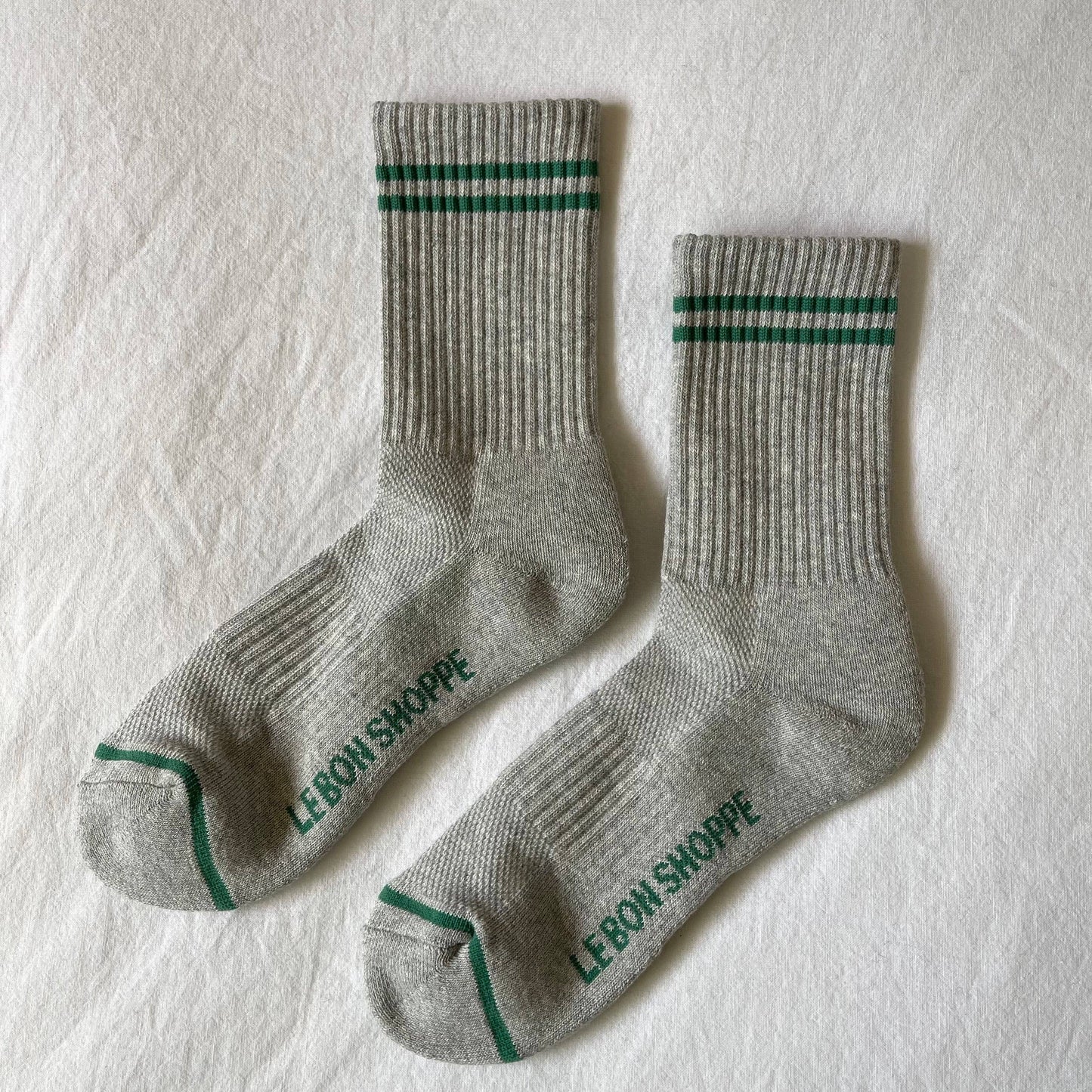 Le Bon Shoppe Lt Grey Boyfriend Socks