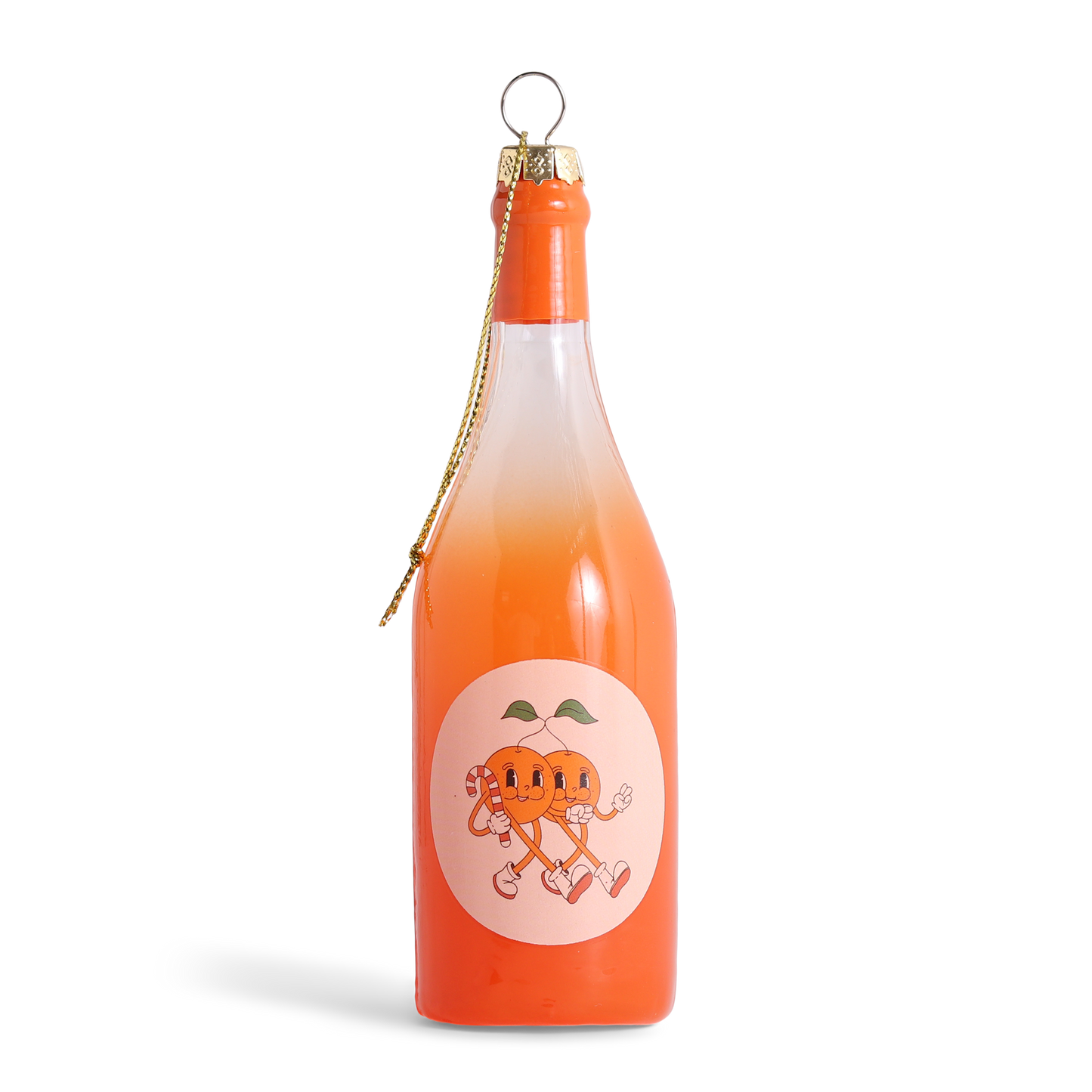 Orange Wine Glass Decoration