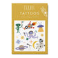 Space Organic Temporary Tattoos
