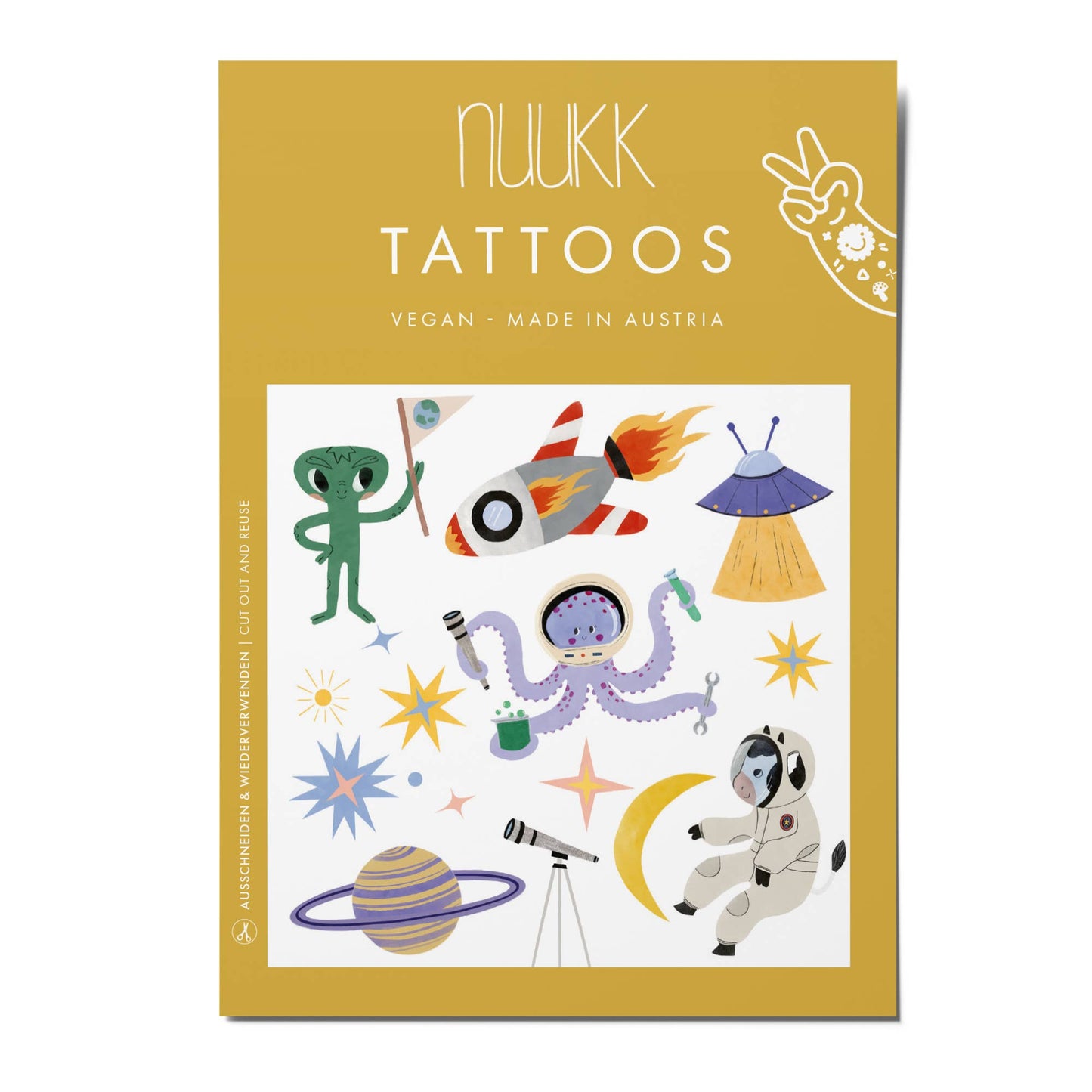 Space Organic Temporary Tattoos