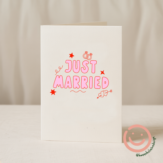 Just Married Greeting Card