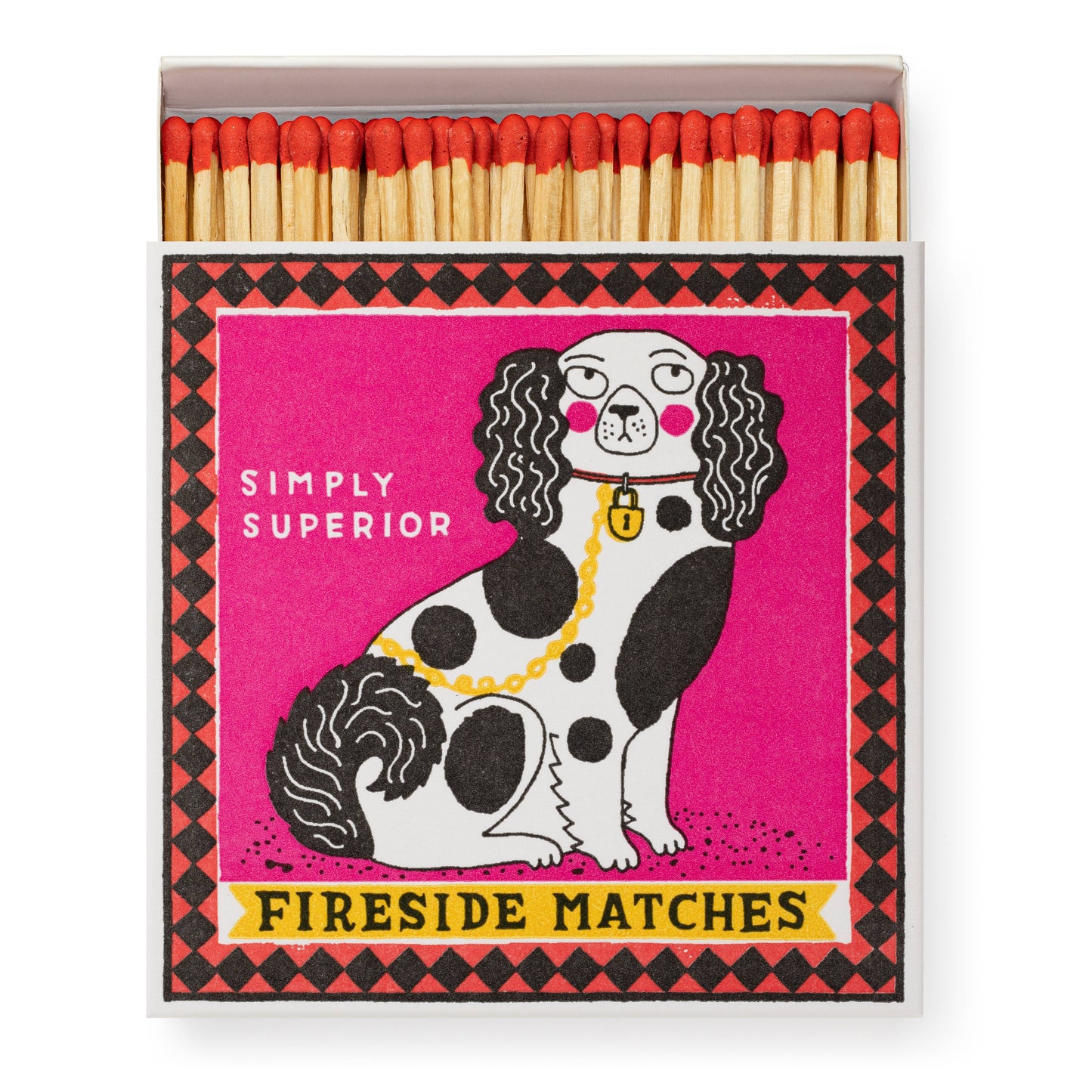 Staffordshire Figure Square Matchbox