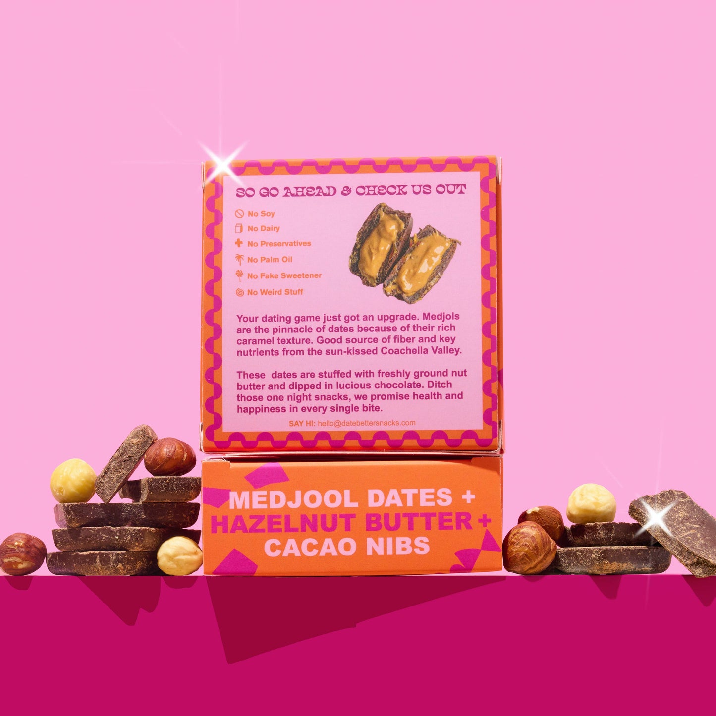 Hazelnut Praline Chocolate Covered Dates