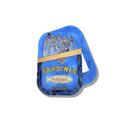 Sardines Hand-Painted Compact Mirror