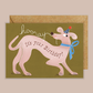 'Frolicking Dog' Birthday Card