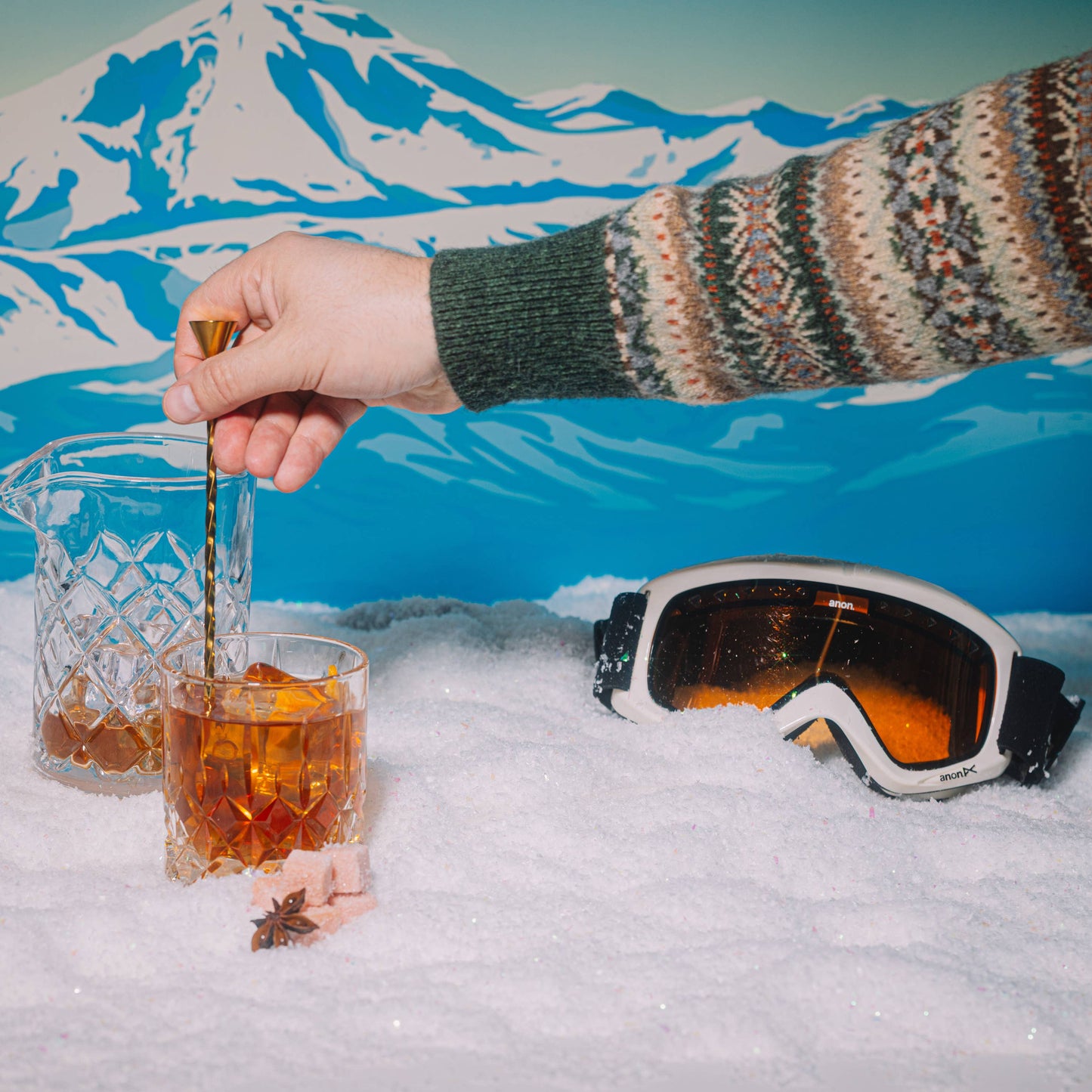 Seasonal Chai & Eggnog Old Fashioned Mixer Kit Cocktail Cubes