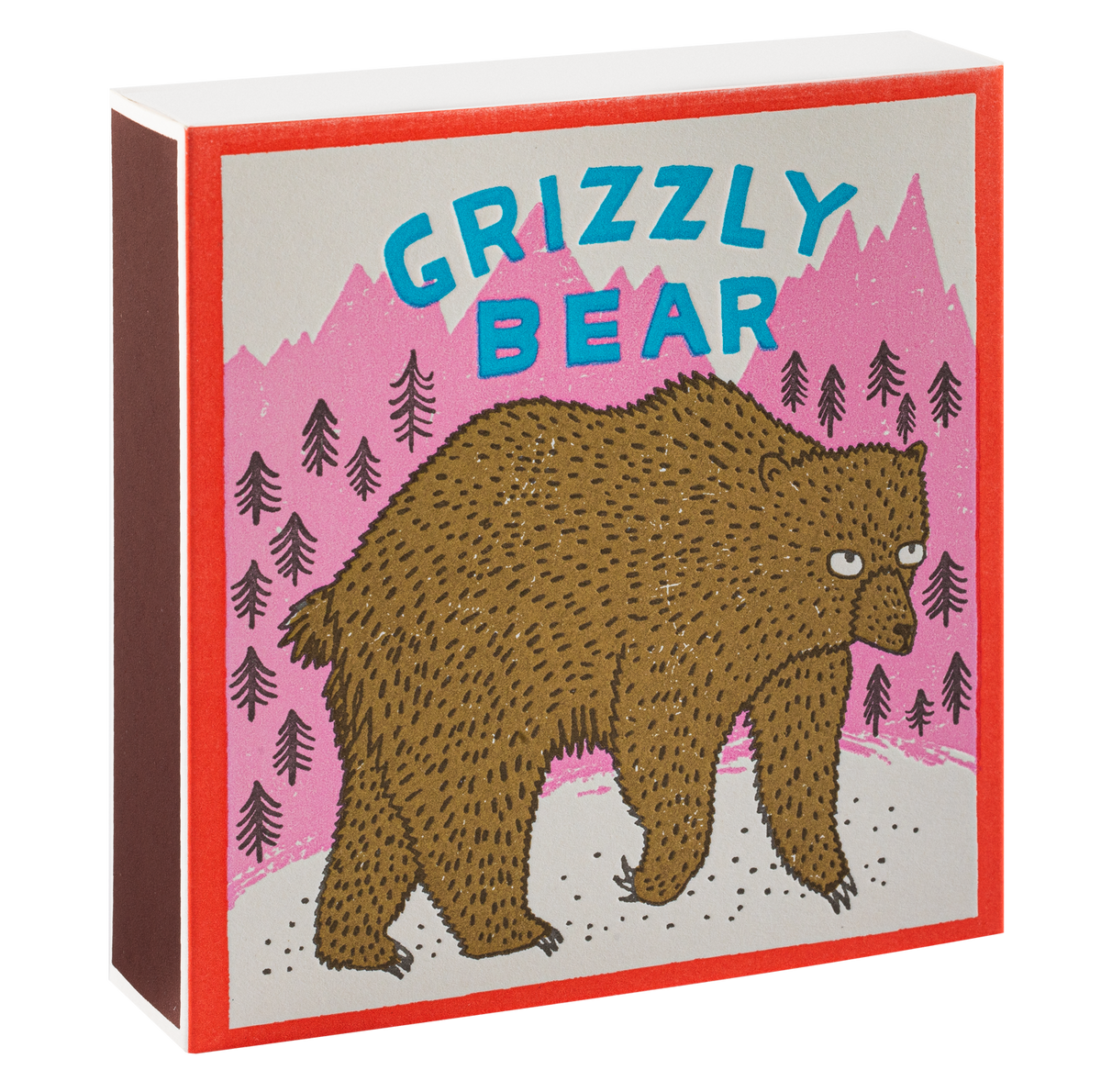 Grizzly Bear Square Matchbox