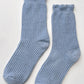 Le Bon Shoppe Pale Blue Linen Scallop Socks