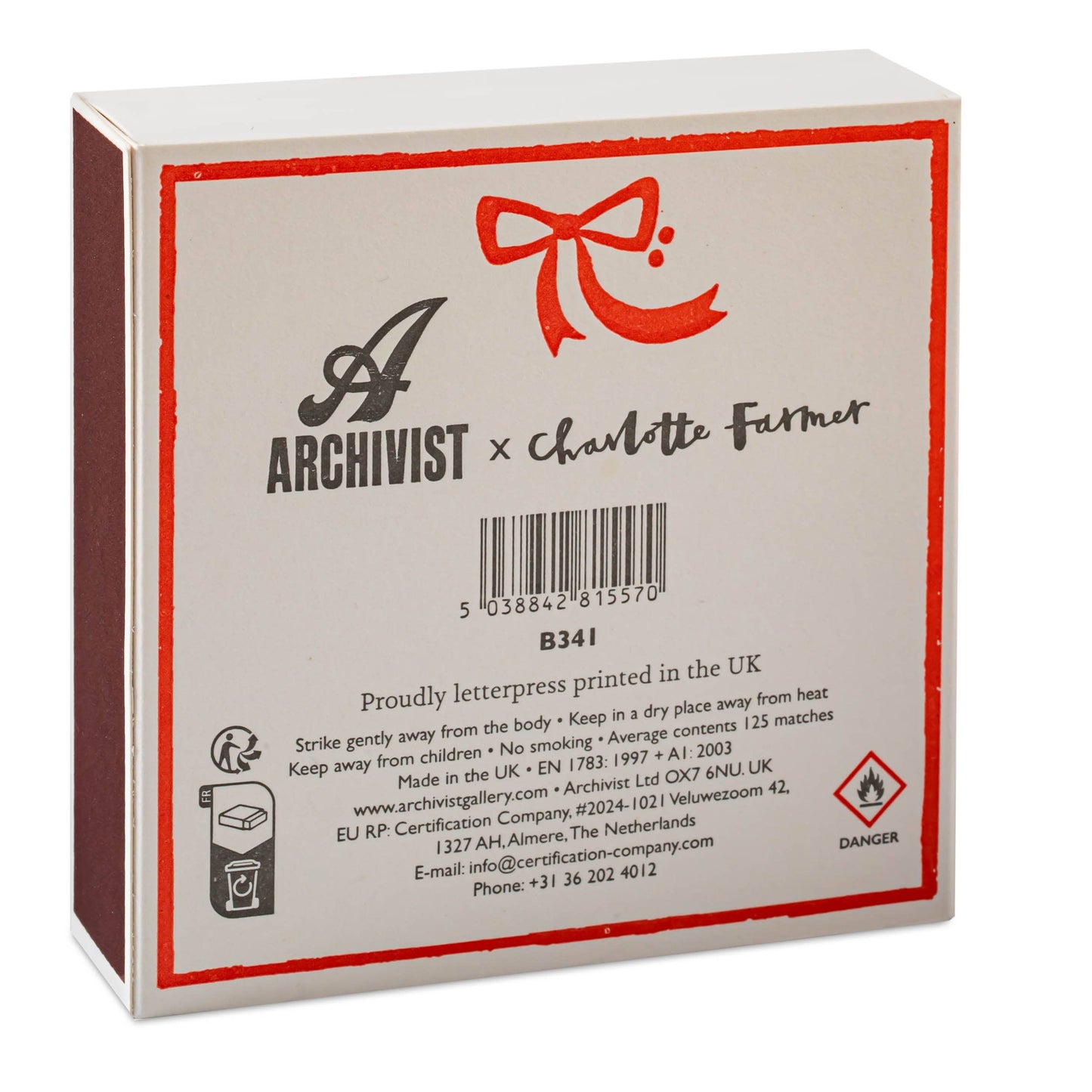 Poodle Square Christmas Safety Matches