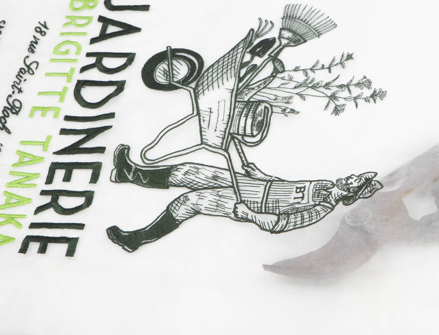 Brigitte Tanaka Gardening Embroidered Organza Bag