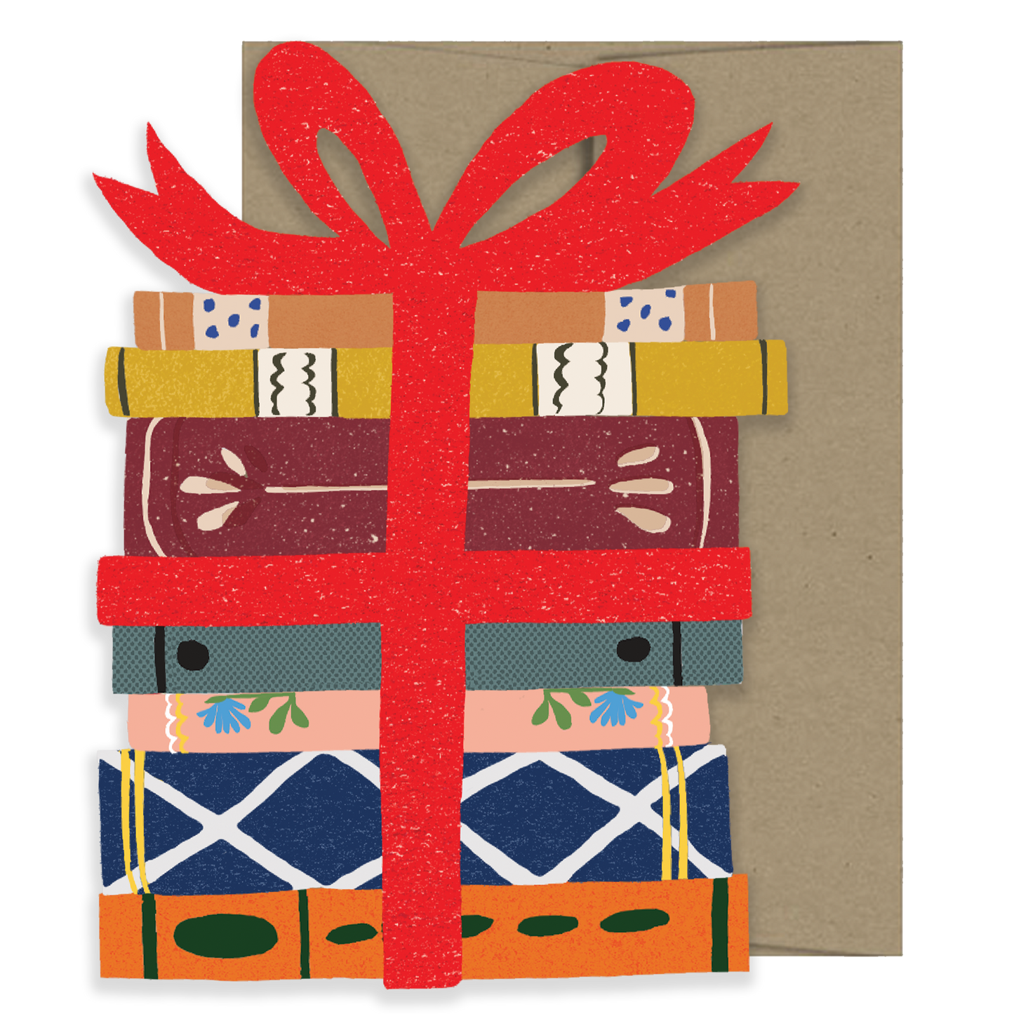 Book Lovers Die Cut Greeting Card