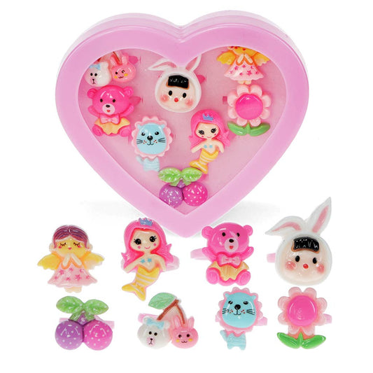 Cute Rings In Heart Box
