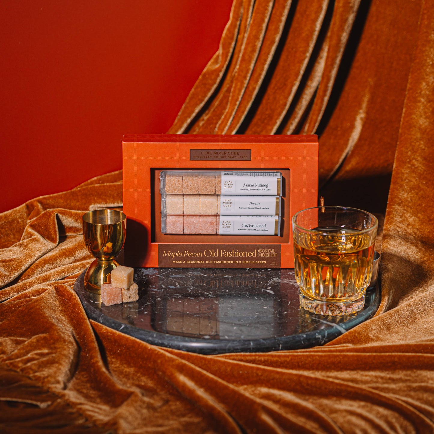 Maple Pecan Old Fashioned Cocktail Cubes