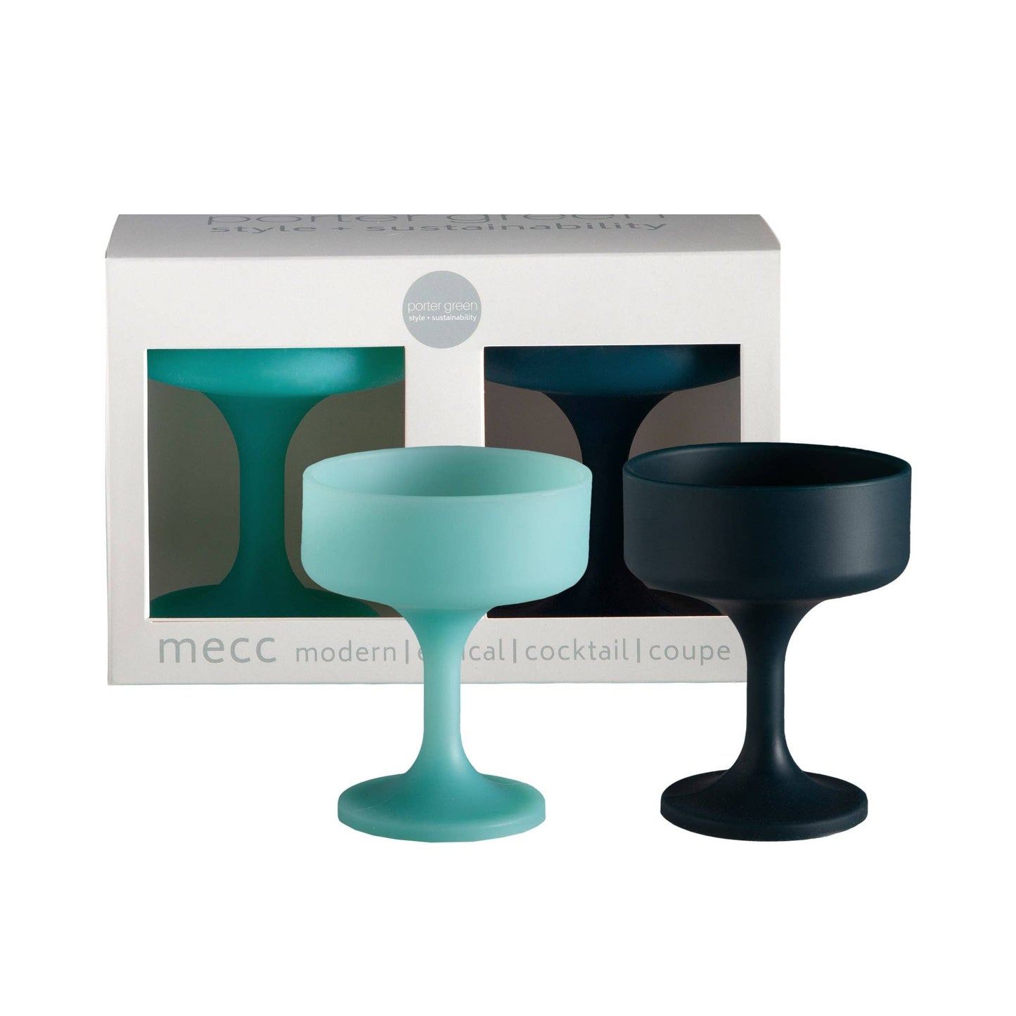 Mist + Ink Mecc Silicone Unbreakable Cocktail Glasses