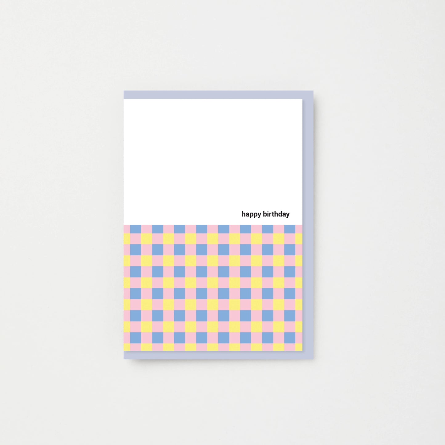 Bright Spring Gingham Birthday Greeting Card