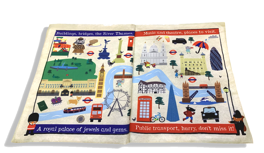 London Crinkly Newspaper Cloth Book