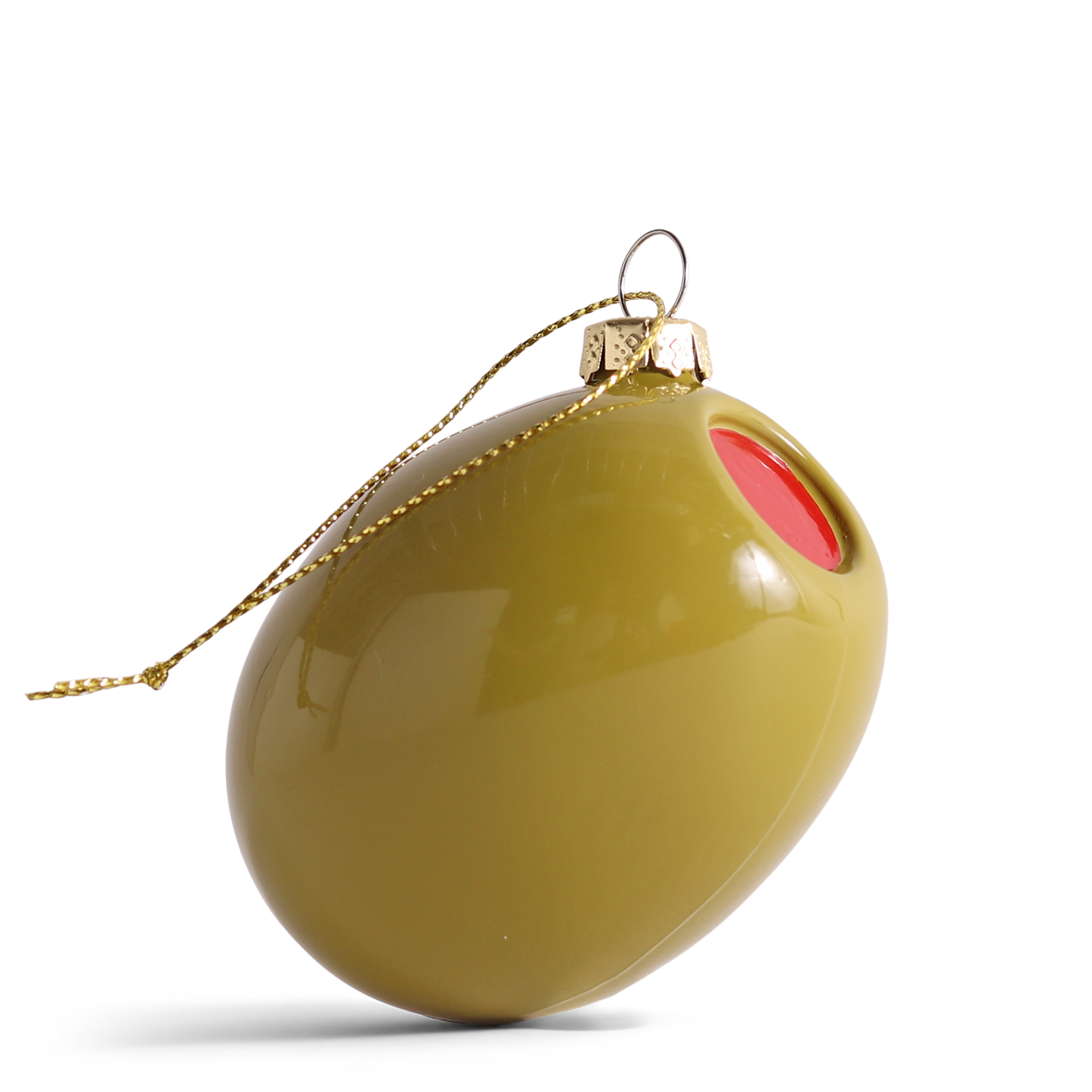 Olive Glass Decoration,