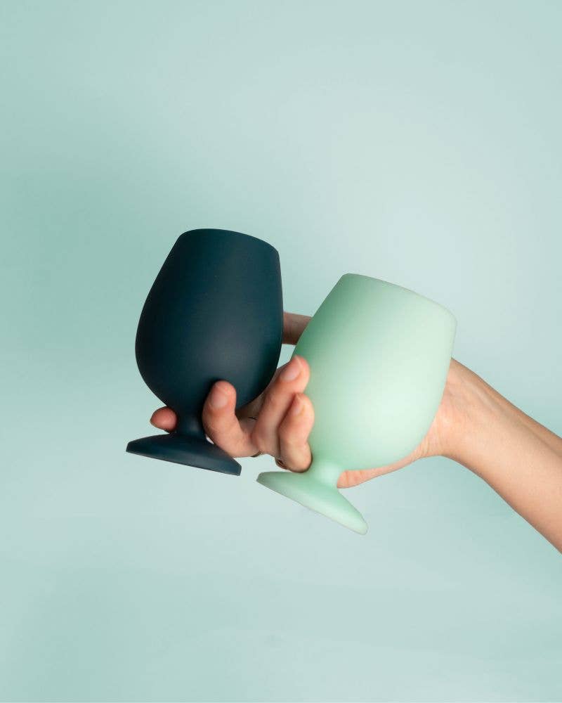 Mist + Ink Stemm Silicone Unbreaakble Wine Glasses