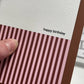 Pink & Brown Stripe Birthday Greeting Card