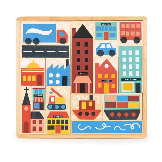 Mentari Wooden Town Puzzle