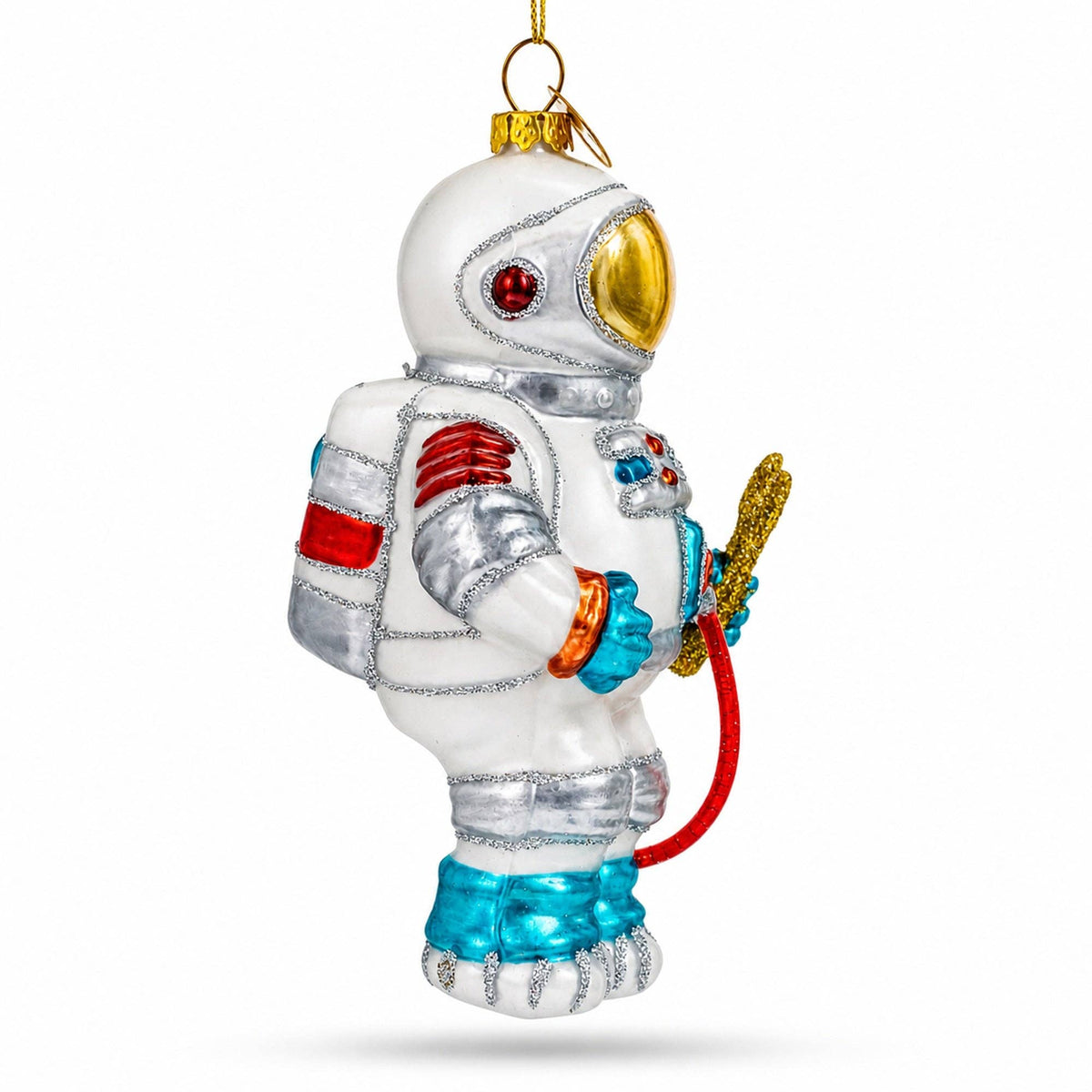 Astronaut Glass Christmas Ornament