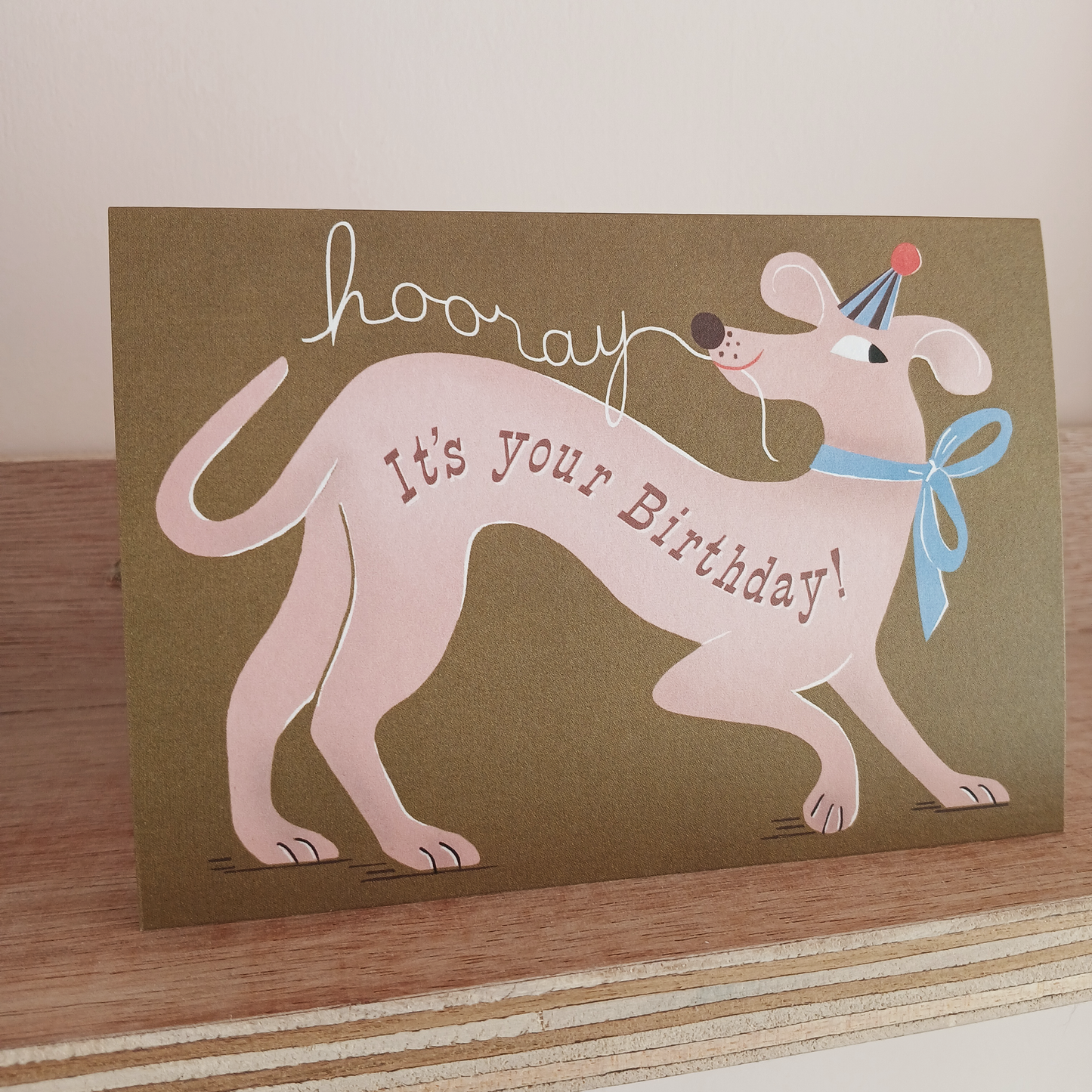 'Frolicking Dog' Birthday Card