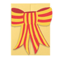 Stripy Bow Die Cut Greeting Card