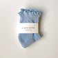 Le Bon Shoppe Periwinkle Ruffled Hugger Crew Socks
