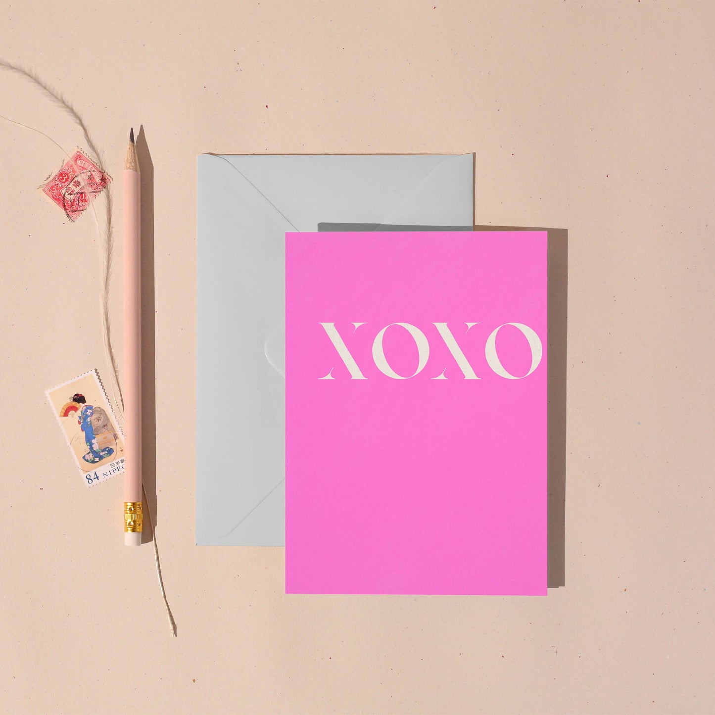 XOXO Neon Greeting Card