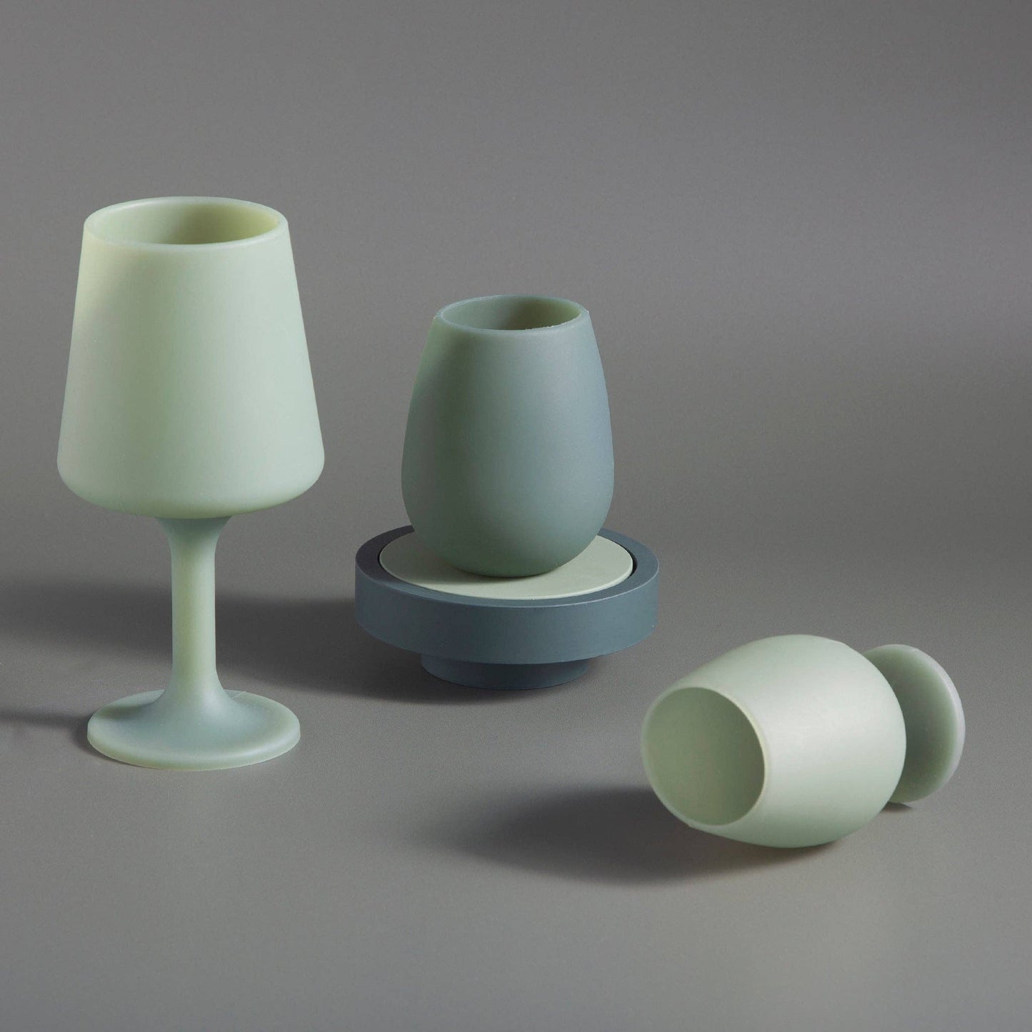 Sage + Olive Stemm Silicone Unbreakable Wine Glasses