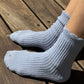 Le Bon Shoppe Pale Blue Linen Scallop Socks