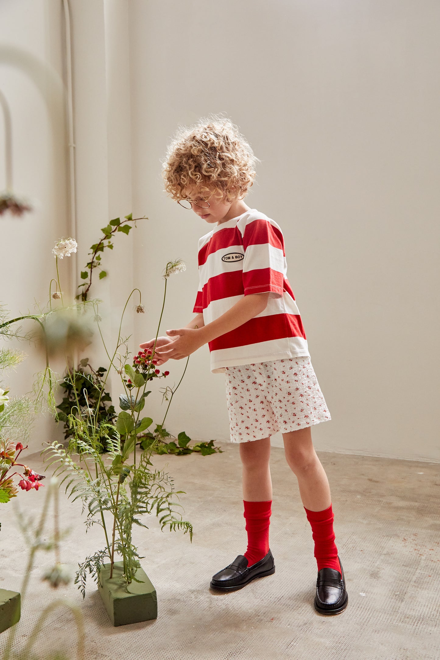 Tom & Boy White Floral Shorts