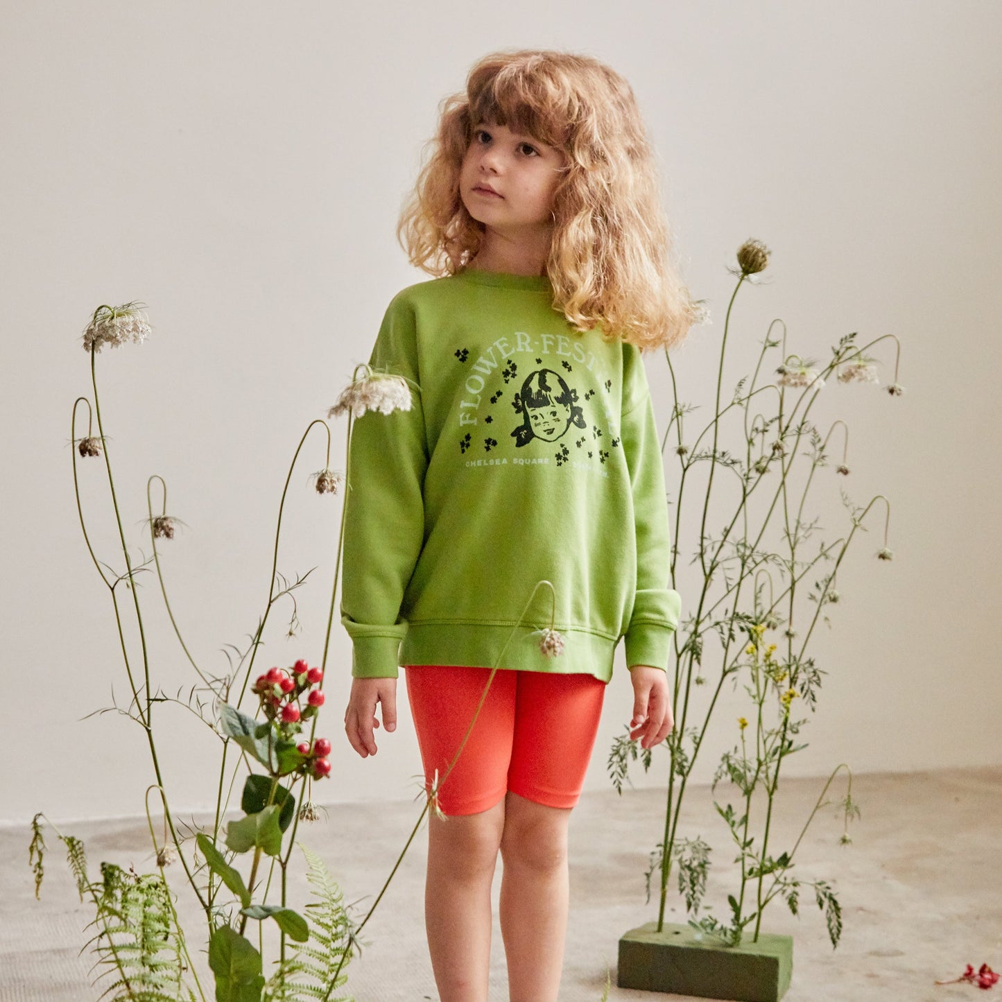 Tom & Boy Green Flower Festival Sweatshirt