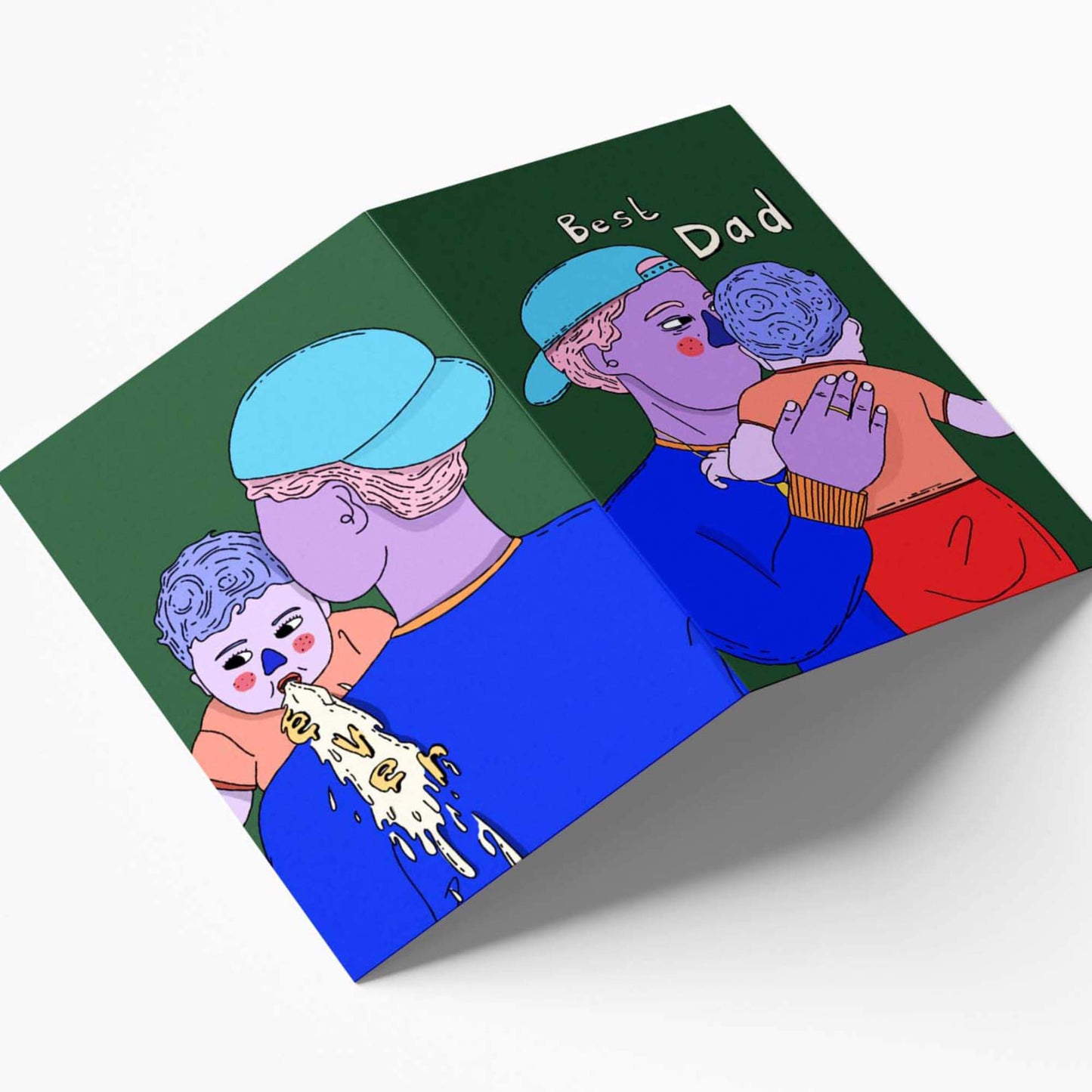 Eat the Moon  Best Dad EVER Greeting Card