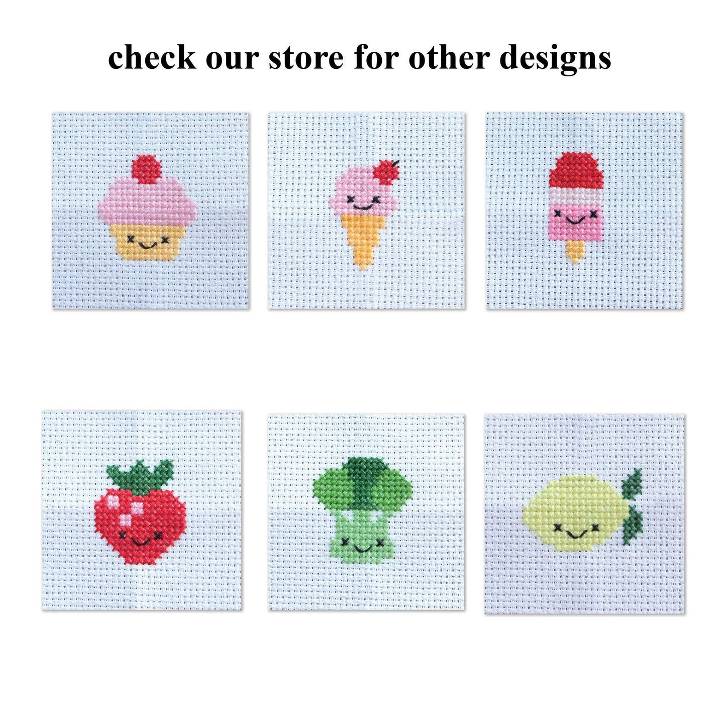 Kawaii Broccoli Cross Stitch Kit In A Matchbox