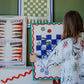 Azure Snakes & Ladders Tea Towel