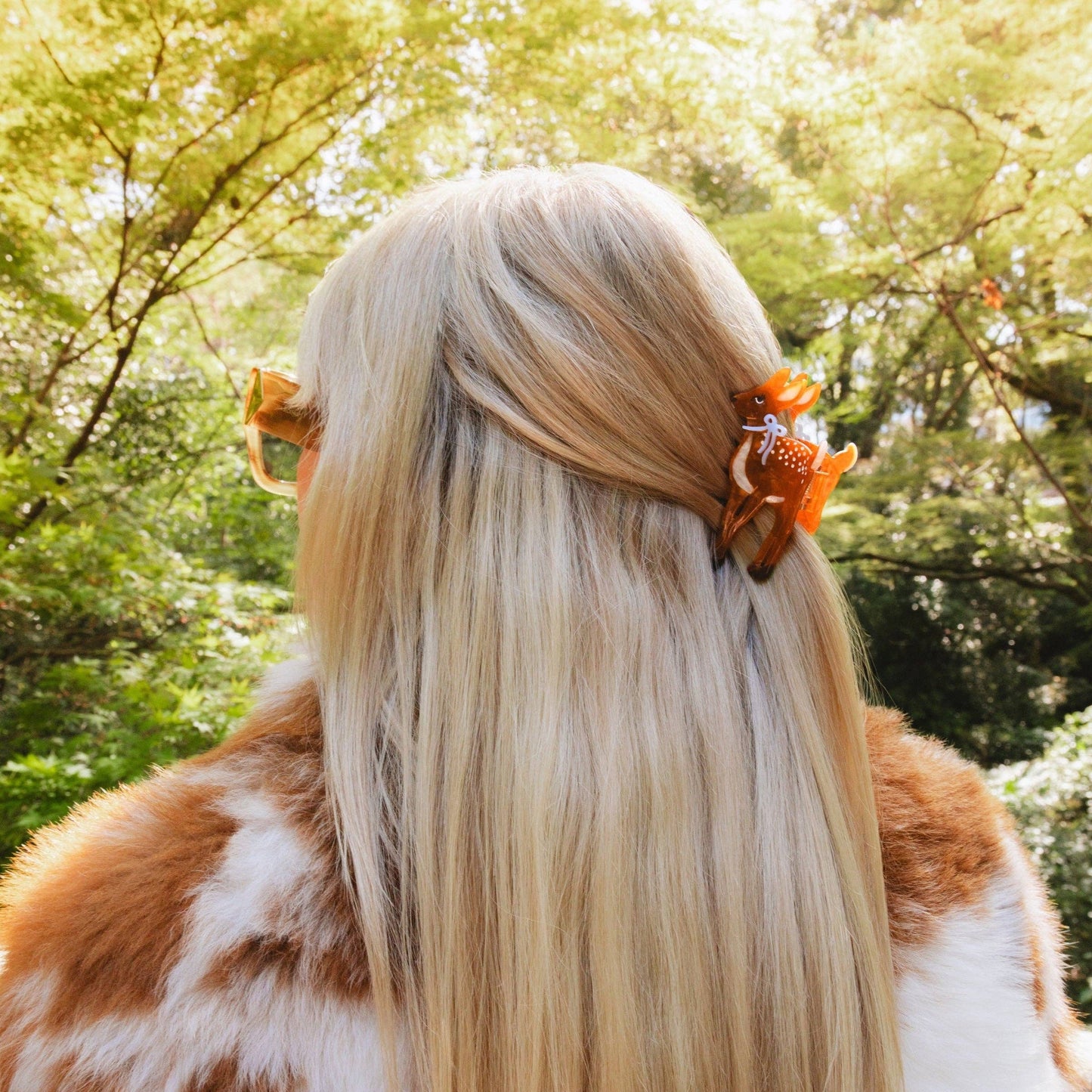 Fawn Hand-Painted Hair Claw Clip