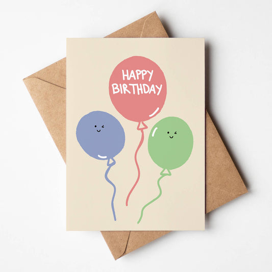 Balloons Birthday Greeting Card