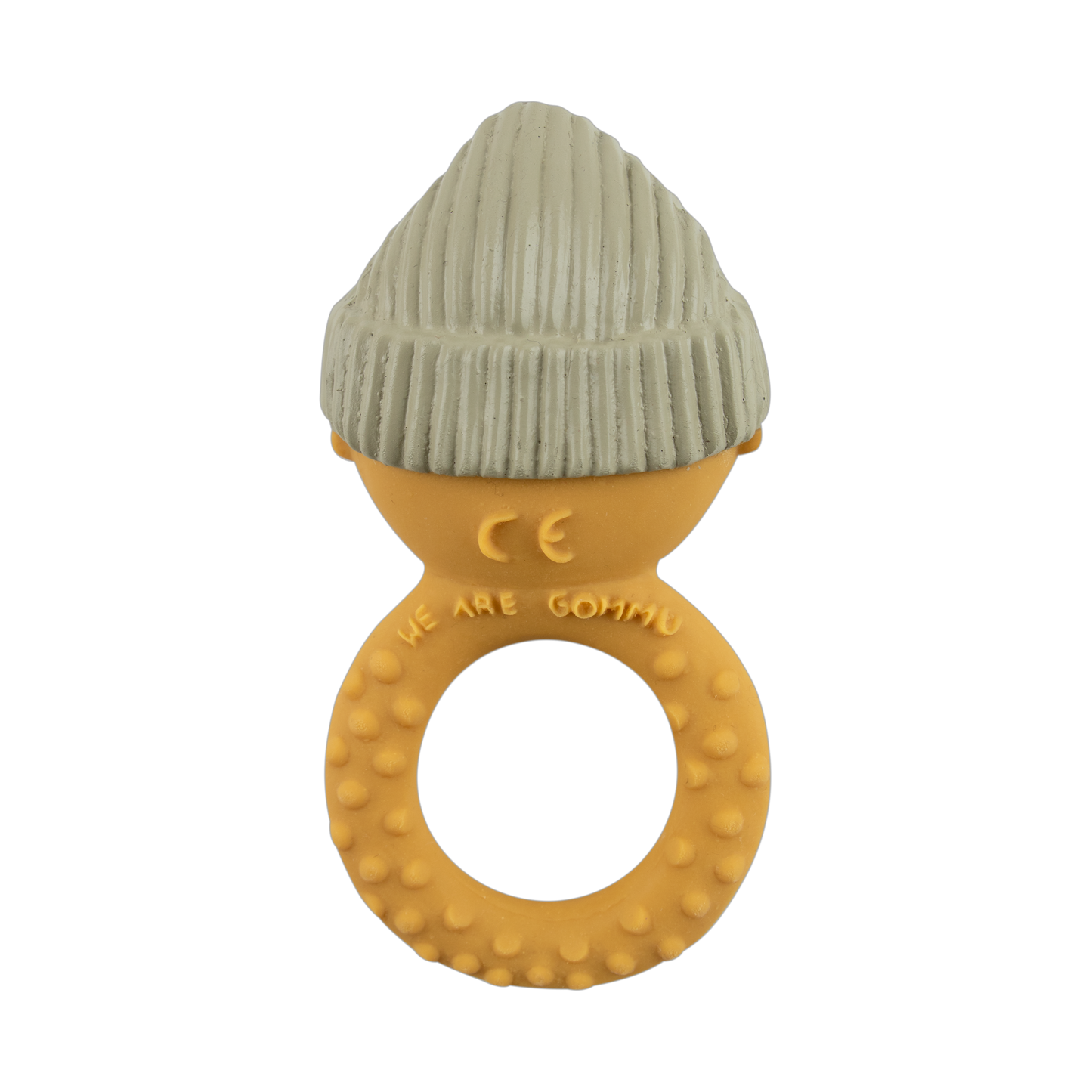 Gommu Ring Baby - Natural Rubber Teething Ring: Peach