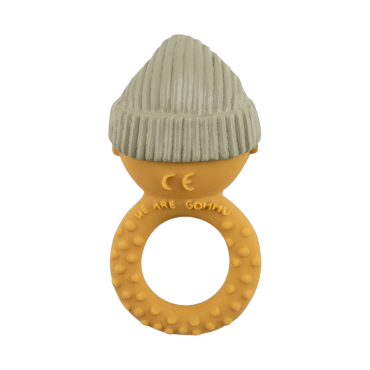Gommu Ring Baby - Natural Rubber Teething Ring: Peach