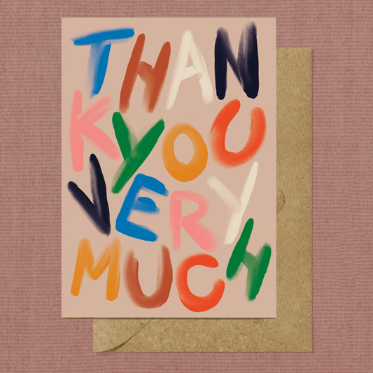 Thank You Smudge Greeting Card