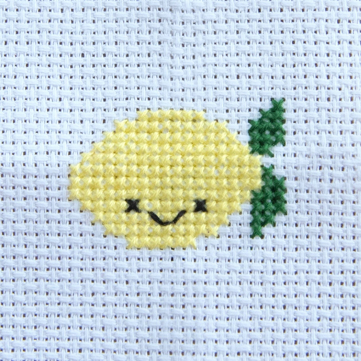 Kawaii Lemon Mini Cross Stitch Kit In A Matchbox