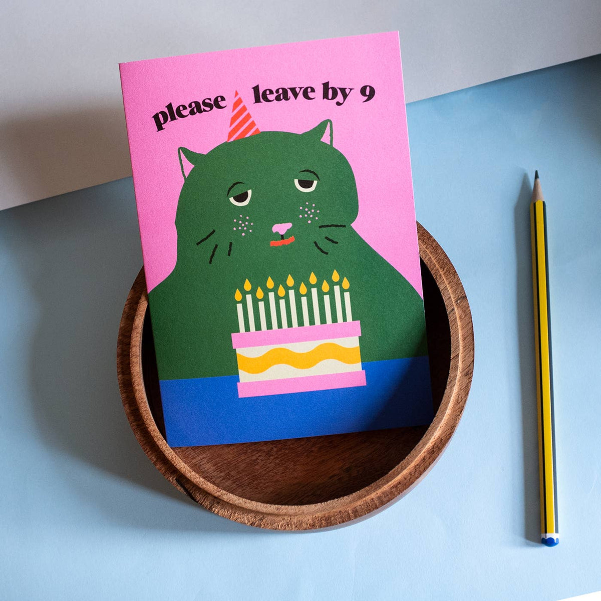 Please Leave by 9 Grumpy Cat Greeting Card