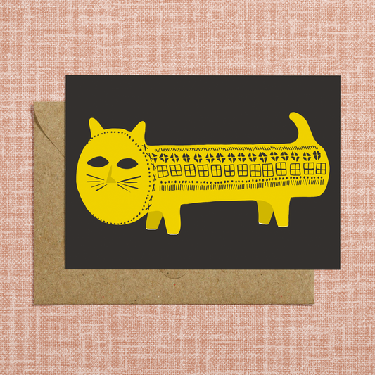Bitossi Cat Greeting Card