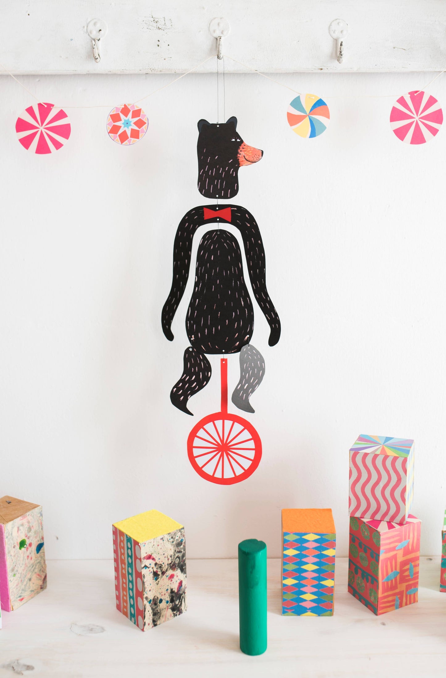 Nursery Circus Bear Kinetic Mobile