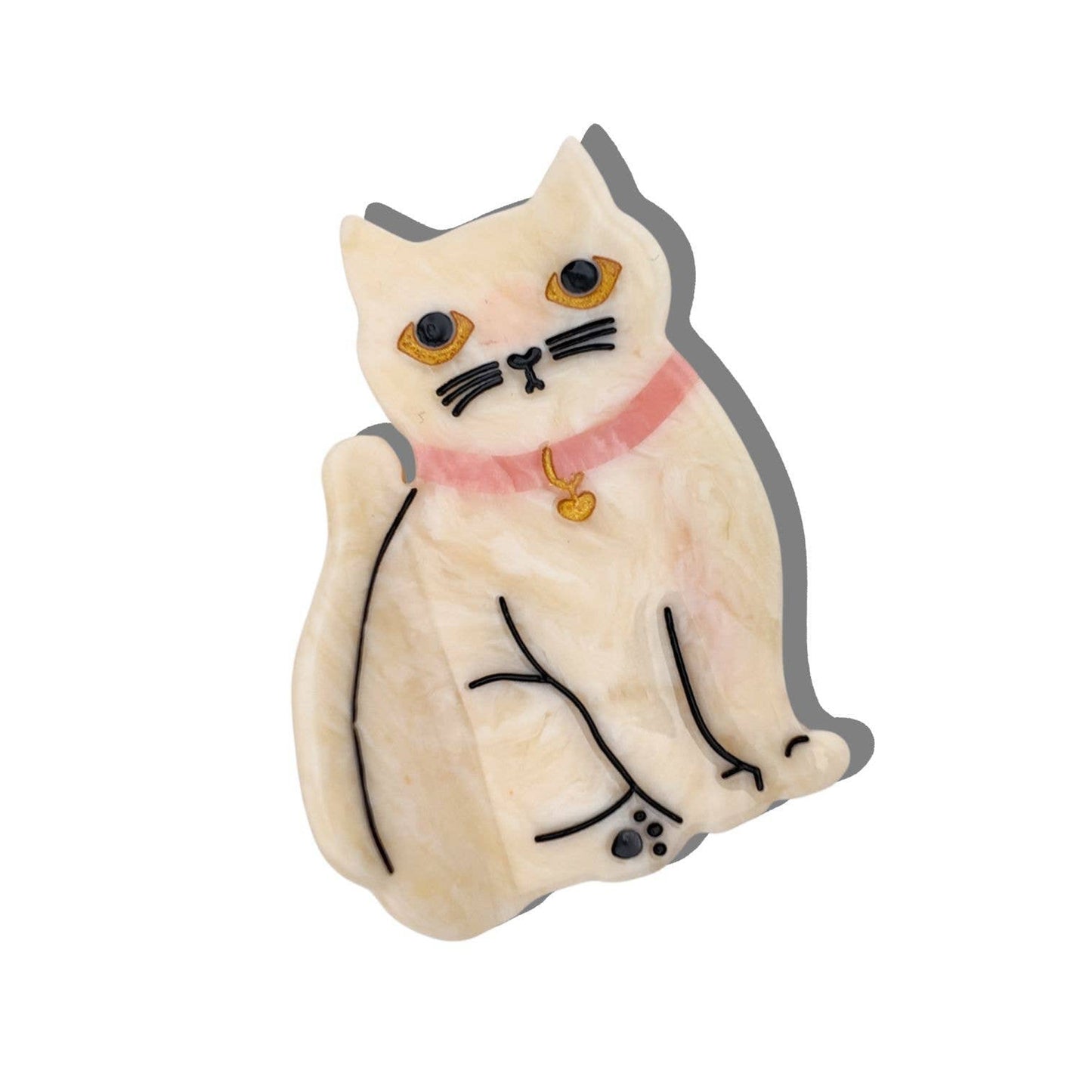 Hand-Painted Kawaii Cat Claw Hair Clip