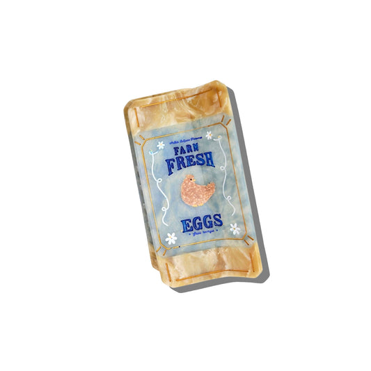 Farm Fresh Eggs Hand-Painted Claw Hair Clip