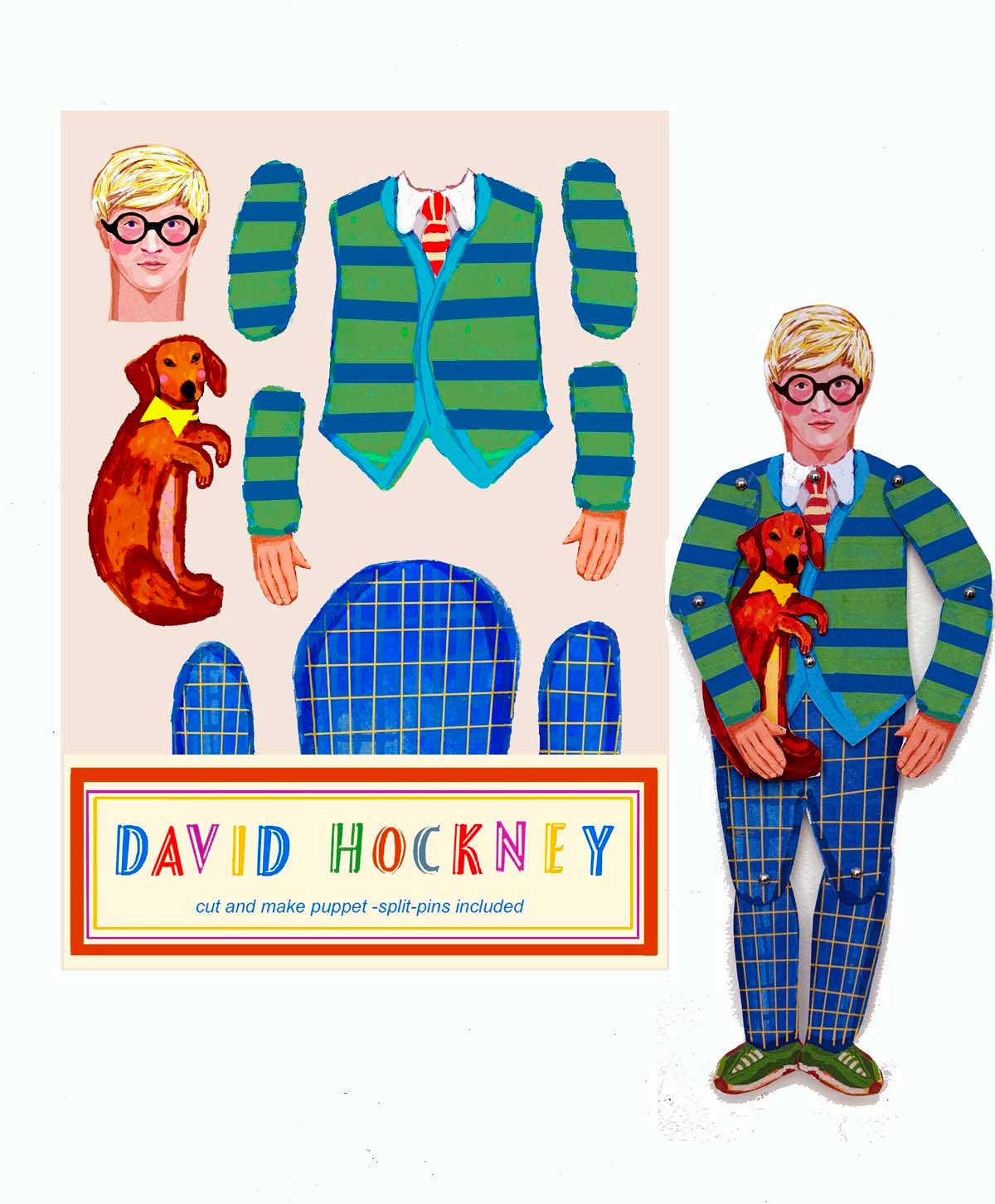 David Hockney Cut and Make Puppet